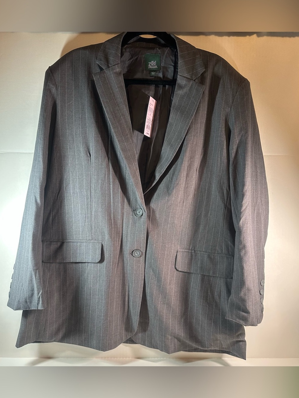 Gray Pinstripe Women's Blazer